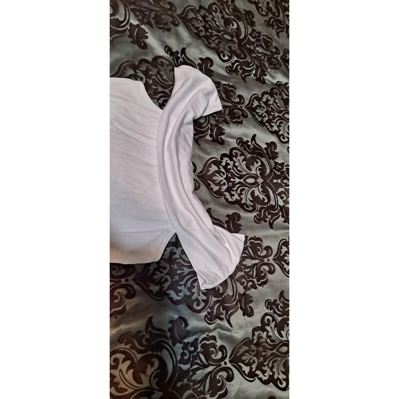 White Off Shoulder Bodysuit By No Boundaries Size Medium- AM4 - Picture 2 of 4